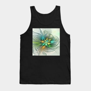 Colorful Fantasy Modern Abstract Flower Fractal Tank Top